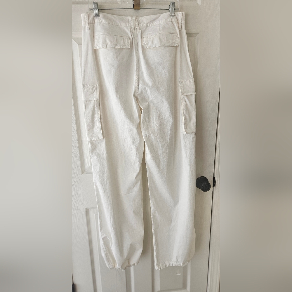 NWT Good American Womens Baggy Cargo Pants- White- Size 8 - Picture 8 of 15
